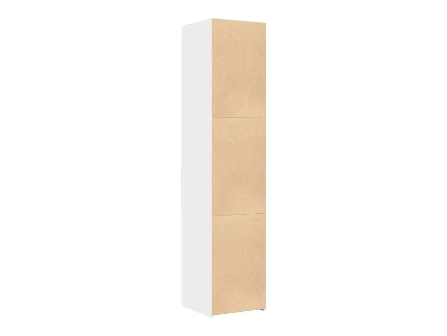 Aparador buffet cómoda mueble mueble de almacenamiento organizador cocina salón salón alto 40 x 42,5 x 185 cm madera contrachapada blanco 02_0032450
