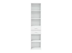 Aparador buffet cómoda mueble mueble de almacenamiento organizador cocina salón salón alto 40 x 42,5 x 185 cm madera contrachapada blanco 02_0032450