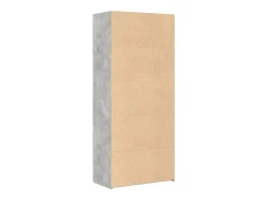 Aparador buffet cómoda mueble mueble de almacenamiento organizador cocina salón salón alto 80 x 42,5 x 185 cm madera contrachapada gris 02_0034721