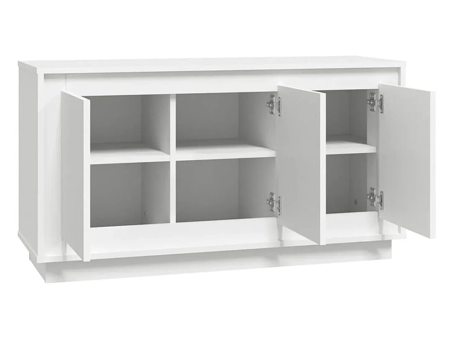 Aparador buffet cómoda mueble mueble de almacenaje organizador cocina salón salón 102 x 35 x 55 cm madera contrachapada blanco 02_0030174