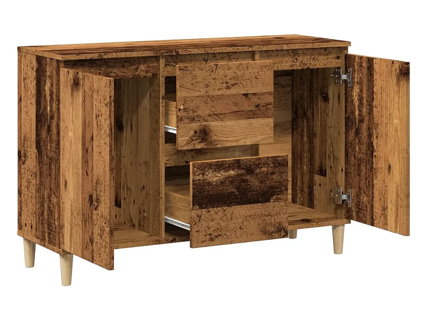 Aparador buffet cómoda mueble mueble de almacenaje organizador cocina salón salón madera vieja 102 x 35 x 70 cm madera contrachapada marrón 02_0036597