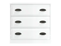 Aparador buffet cómoda mueble mueble de almacenaje organizador cocina salón brillante 70 x 35,5 x 67,5 cm madera contrachapada blanco 02_0030763