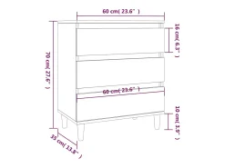 Aparador buffet cómoda mueble almacenaje organizador cocina salón salón Sonoma 60 x 35 x 70 cm madera contrachapada marrón 02_0031598