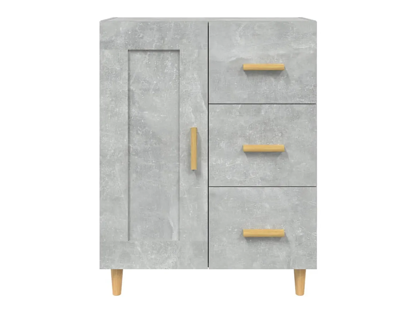 Aparador buffet cómoda mueble mueble de almacenaje organizador cocina salón salón 69,5 x 34 x 90 cm madera contrachapada gris 02_0032008
