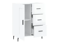 Aparador buffet cómoda mueble mueble de almacenaje organizador cocina salón brillante 69,5 x 34 x 90 cm madera contrachapada blanco 02_0030724