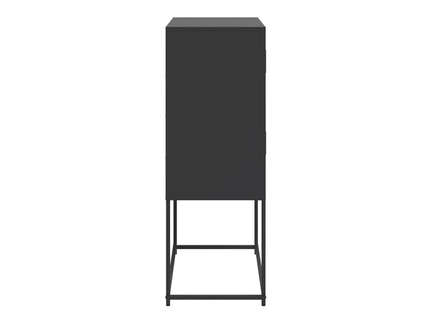 Aparador buffet cómoda mueble mueble de almacenaje organizador cocina salón salón 68,5 x 38,5 x 107 cm acero negro 02_0036016