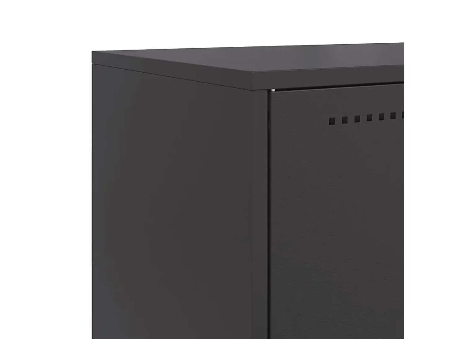 Aparador buffet cómoda mueble mueble de almacenaje organizador cocina salón salón 68,5 x 38,5 x 107 cm acero negro 02_0036016
