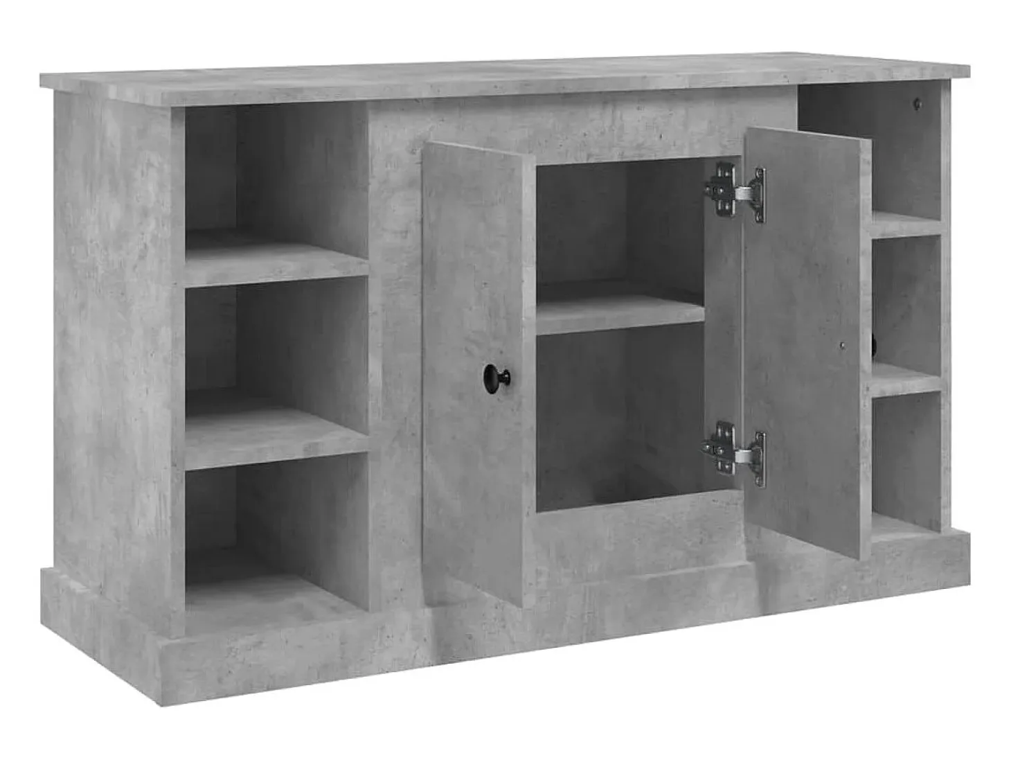 Aparador buffet cómoda mueble mueble de almacenaje organizador cocina salón salón 100 x 35,5 x 60 cm madera contrachapada gris 02_0031822