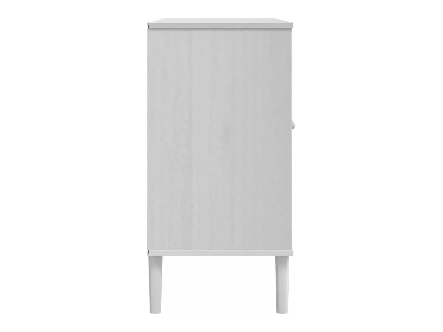 Aparador buffet cómoda mueble almacenaje organizador cocina salón salón aspecto ratán 112 x 40 x 80 cm madera maciza de pino blanco 02_0036222