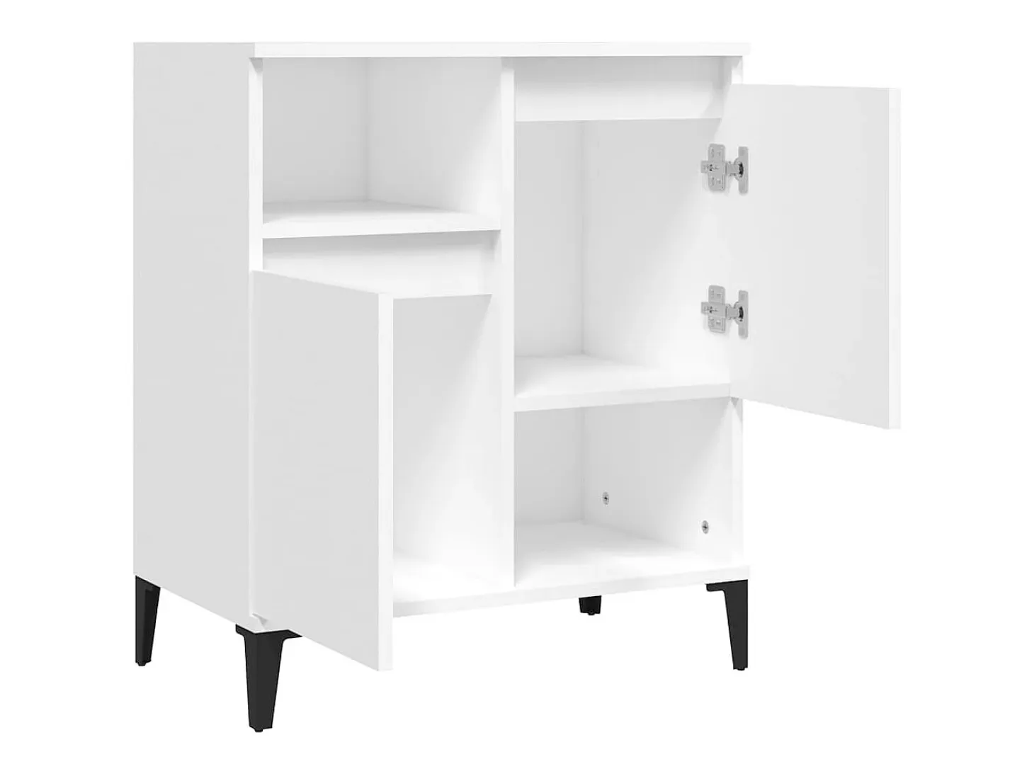 Aparador buffet cómoda mueble mueble de almacenaje organizador cocina salón salón 60 x 35 x 70 cm madera contrachapada blanco 02_0030362