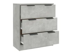 Aparador buffet cómoda mueble mueble de almacenaje organizador cocina salón salón 60 x 30 x 70 cm madera contrachapada gris 02_0031955
