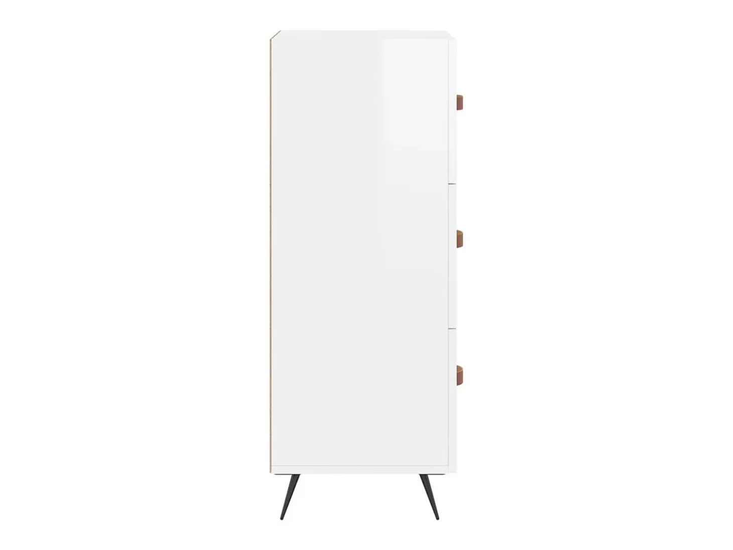 Aparador buffet cómoda mueble mueble de almacenaje organizador cocina salón brillante 34,5 x 34 x 90 cm madera contrachapada blanco 02_0030597