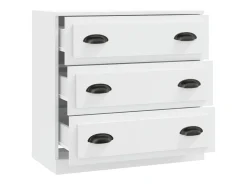 Aparador buffet cómoda mueble mueble de almacenaje organizador cocina salón salón 70 x 35,5 x 67,5 cm madera contrachapada blanco 02_0030489