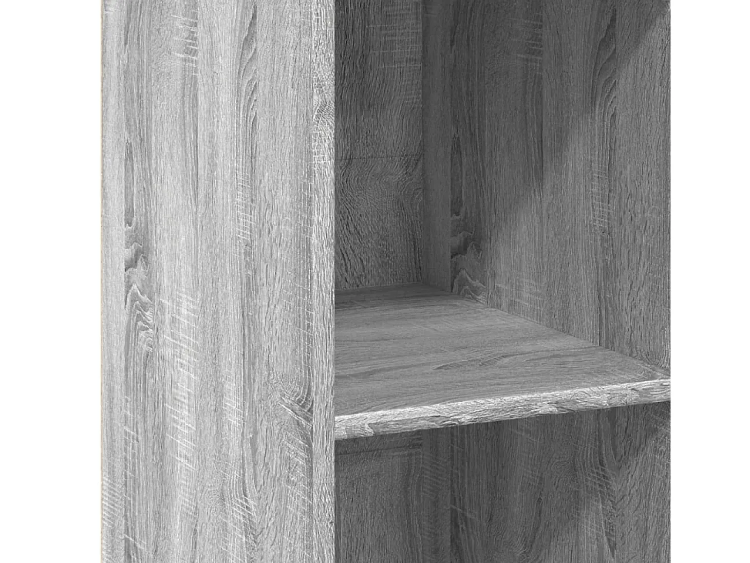 Aparador buffet cómoda mueble almacenaje organizador cocina salón salón alto Sonoma 40 x 41 x 124 cm madera contrachapada gris 02_0035360
