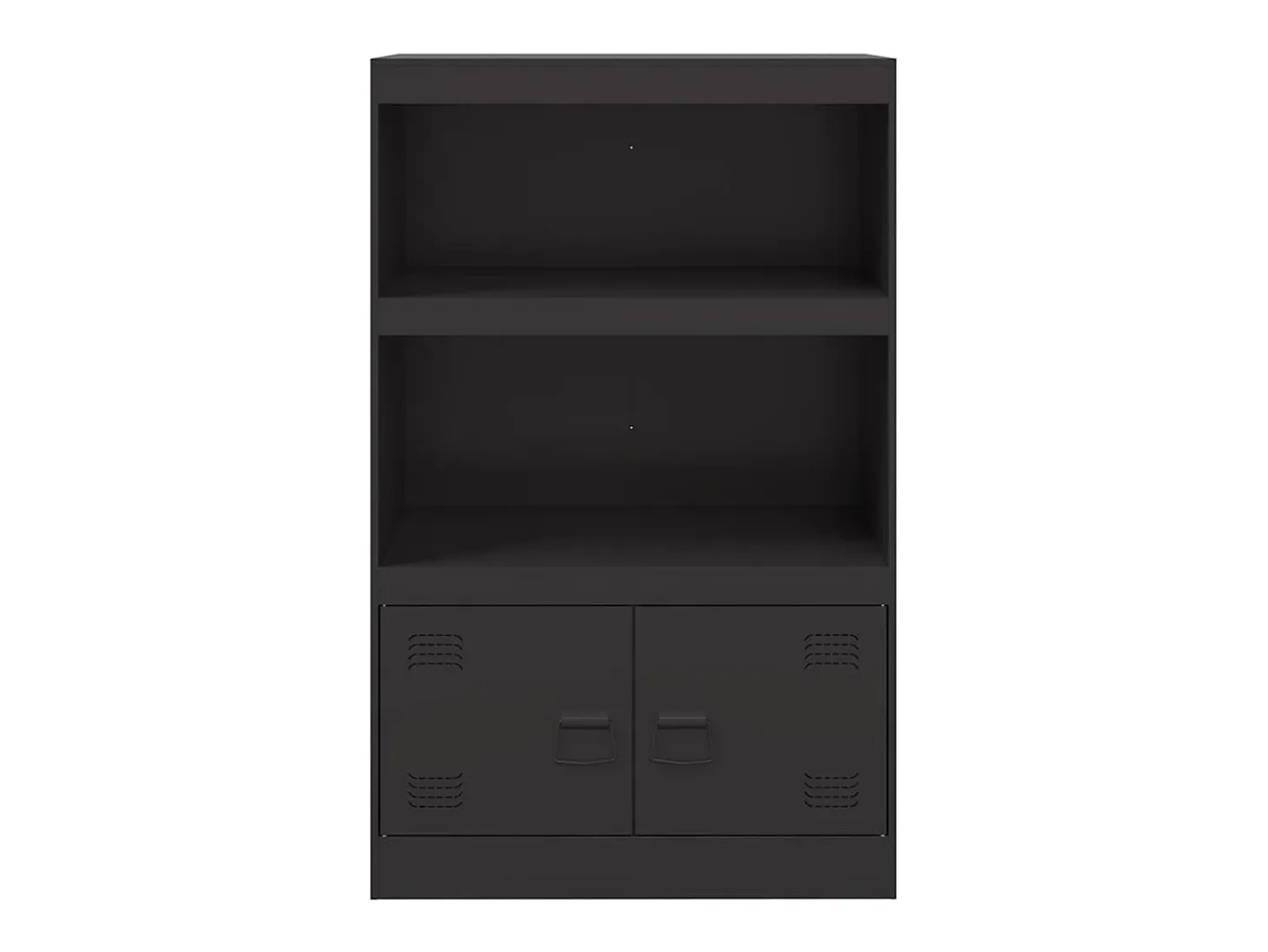 Aparador buffet cómoda mueble almacenaje organizador cocina salón salón 67 x 39 x 107 cm acero negro 02_0036010