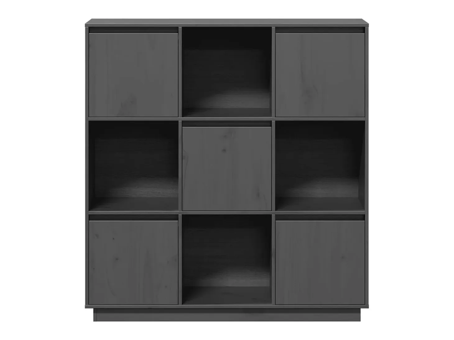 Aparador buffet cómoda mueble almacenaje organizador cocina salón salón 110,5 x 35 x 117 cm madera maciza de pino gris 02_0031773