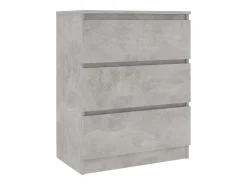 Aparador buffet cómoda mueble mueble de almacenaje organizador cocina salón salón 60 x 35 x 76 cm madera contrachapada gris 02_0031991