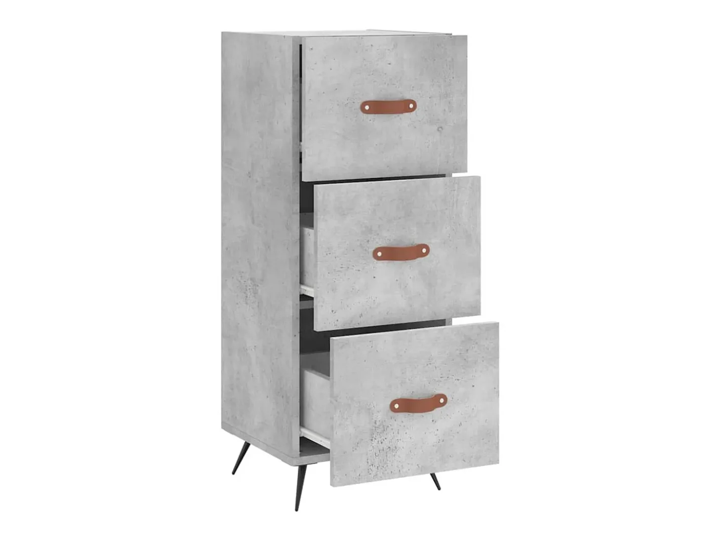 Aparador buffet cómoda mueble mueble de almacenaje organizador cocina salón salón 34,5 x 34 x 90 cm madera contrachapada gris 02_0031875