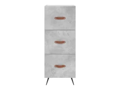 Aparador buffet cómoda mueble mueble de almacenaje organizador cocina salón salón 34,5 x 34 x 90 cm madera contrachapada gris 02_0031875