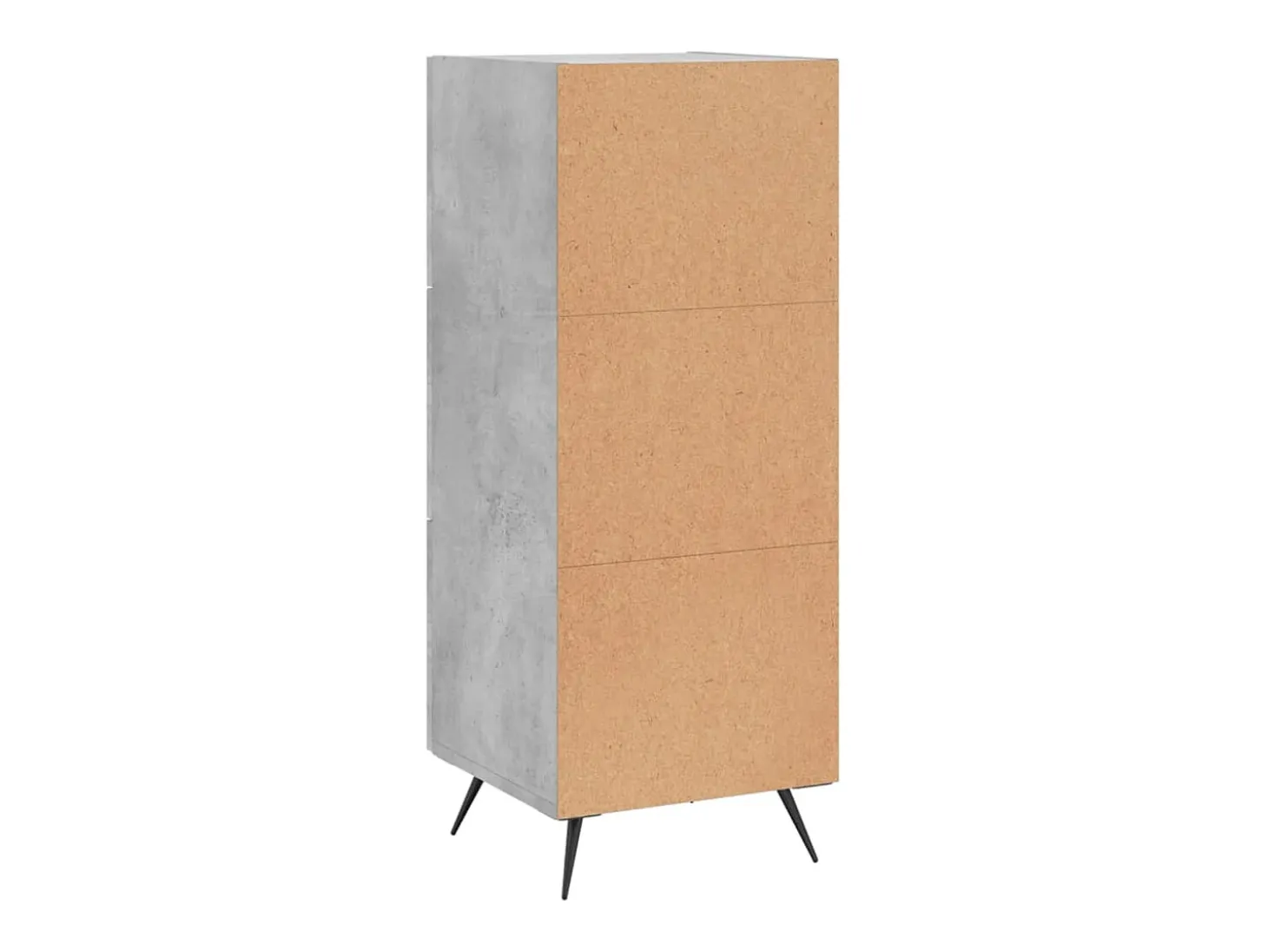 Aparador buffet cómoda mueble mueble de almacenaje organizador cocina salón salón 34,5 x 34 x 90 cm madera contrachapada gris 02_0031875