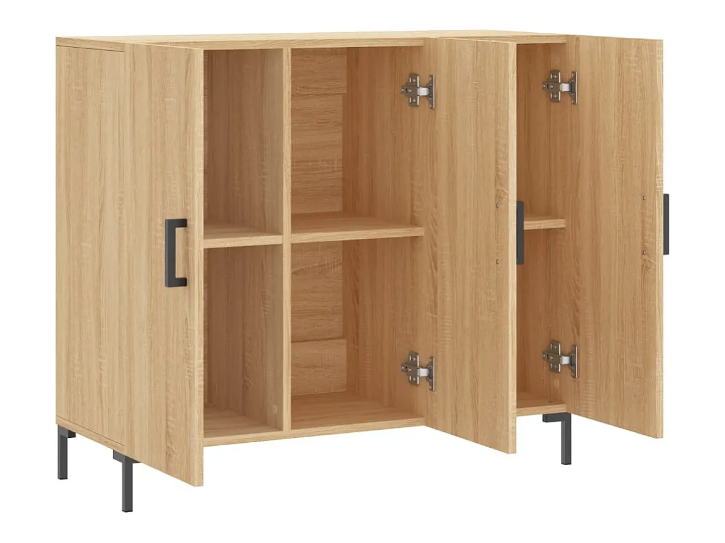 Aparador buffet cómoda mueble almacenaje organizador cocina salón salón Sonoma 90 x 34 x 80 cm madera contrachapada marrón 02_0031732