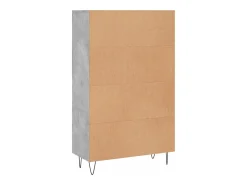 Aparador buffet cómoda mueble mueble de almacenaje organizador cocina salón salón alto 69,5 x 31 x 115 cm madera contrachapada gris 02_0034471