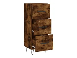 Aparador buffet cómoda mueble mueble de almacenaje organizador cocina salón salón 34,5 x 34 x 90 cm madera contrachapada marrón 02_0030907