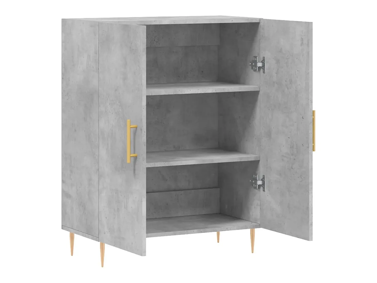 Aparador buffet cómoda mueble mueble de almacenaje organizador cocina salón salón 69,5 x 34 x 90 cm madera contrachapada gris 02_0032066