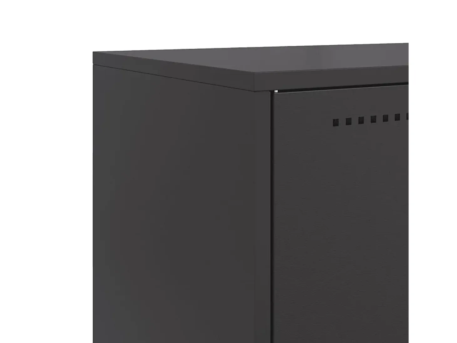 Aparador buffet cómoda mueble mueble de almacenamiento organizador cocina salón salón 68,5 x 38,5 x 123,5 cm acero negro 02_0036017