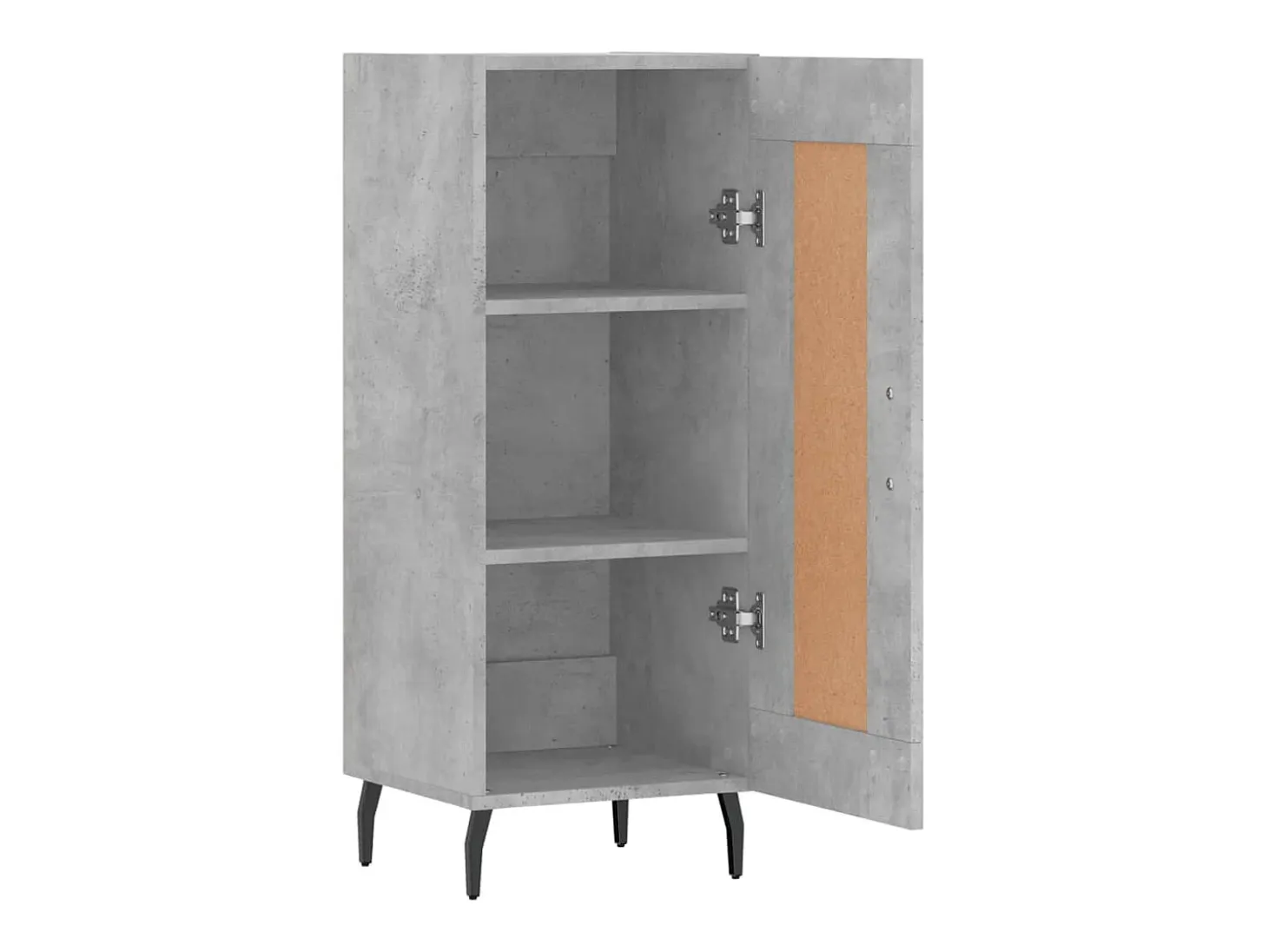 Aparador buffet cómoda mueble mueble de almacenamiento organizador cocina salón salón 34,5 x 34 x 90 cm madera contrachapada gris 02_0031897