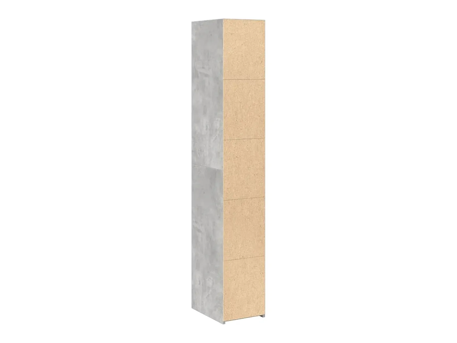 Aparador buffet cómoda mueble mueble de almacenamiento organizador cocina salón salón alto 30 x 41 x 185 cm madera contrachapada gris 02_0034234
