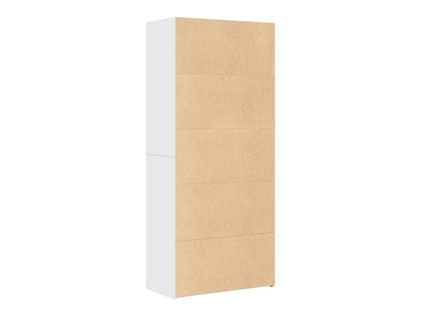 Aparador buffet cómoda mueble mueble de almacenaje organizador cocina salón salón alto 80 x 42,5 x 185 cm madera contrachapada blanco 02_0032774