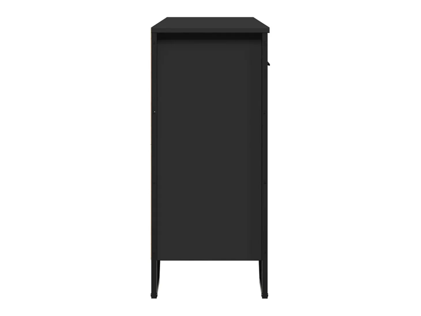 Aparador buffet cómoda mueble mueble de almacenamiento organizador cocina salón salón 97 x 32,5 x 74,5 cm madera contrachapada negra 02_0036158