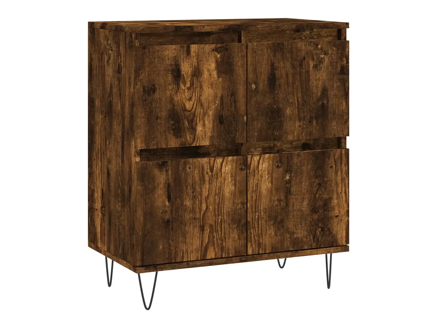 Aparador buffet cómoda mueble almacenaje organizador cocina salón salón juego de 2 madera contrachapada marrón 02_0036760
