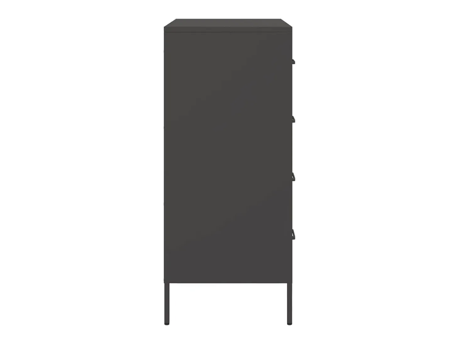 Aparador buffet cómoda mueble almacenaje organizador cocina salón salón 68 x 39 x 89 cm acero negro 02_0036022