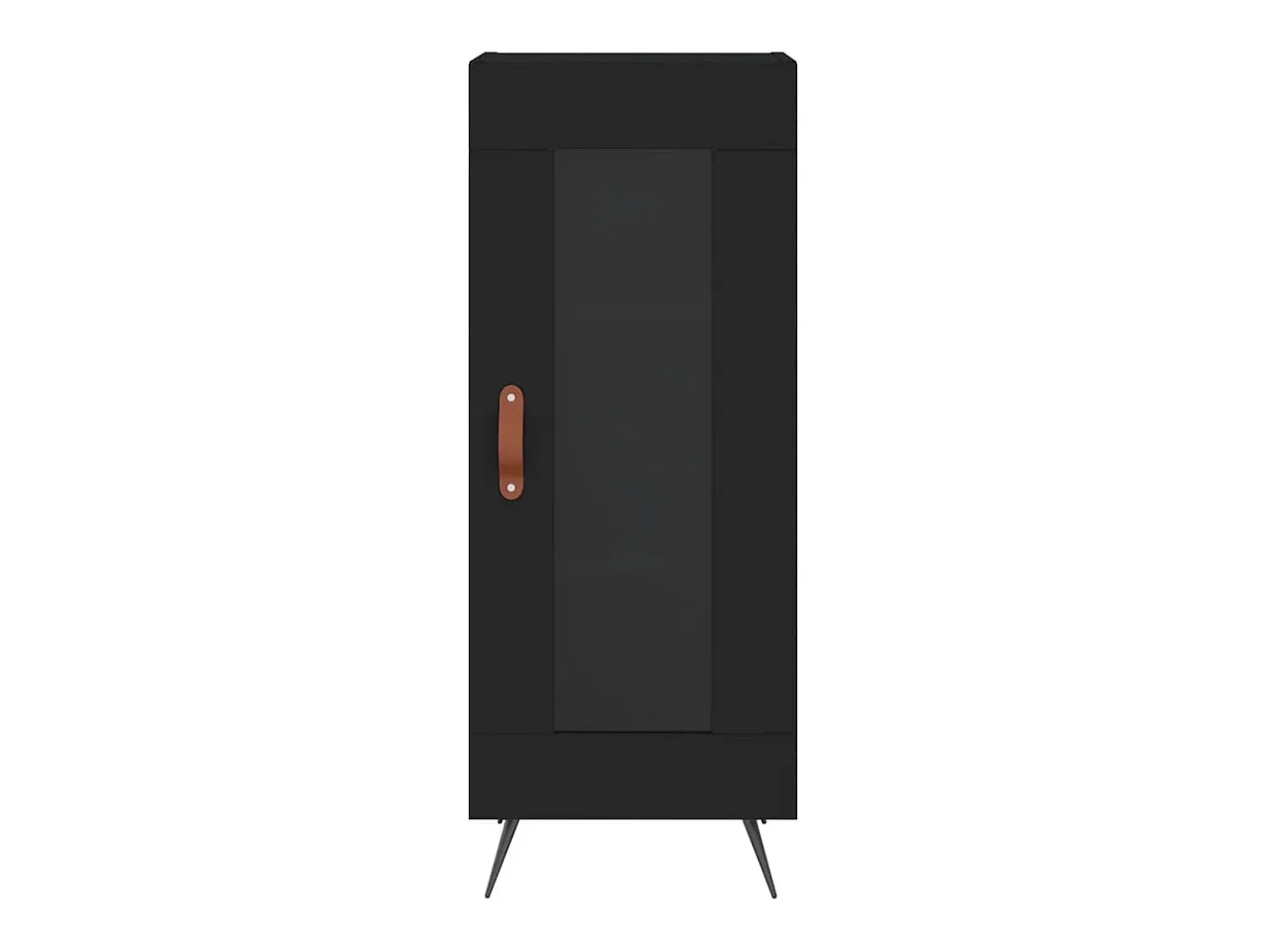 Aparador buffet cómoda mueble mueble de almacenaje organizador cocina salón salón 34,5 x 34 x 90 cm madera contrachapada negra 02_0035905
