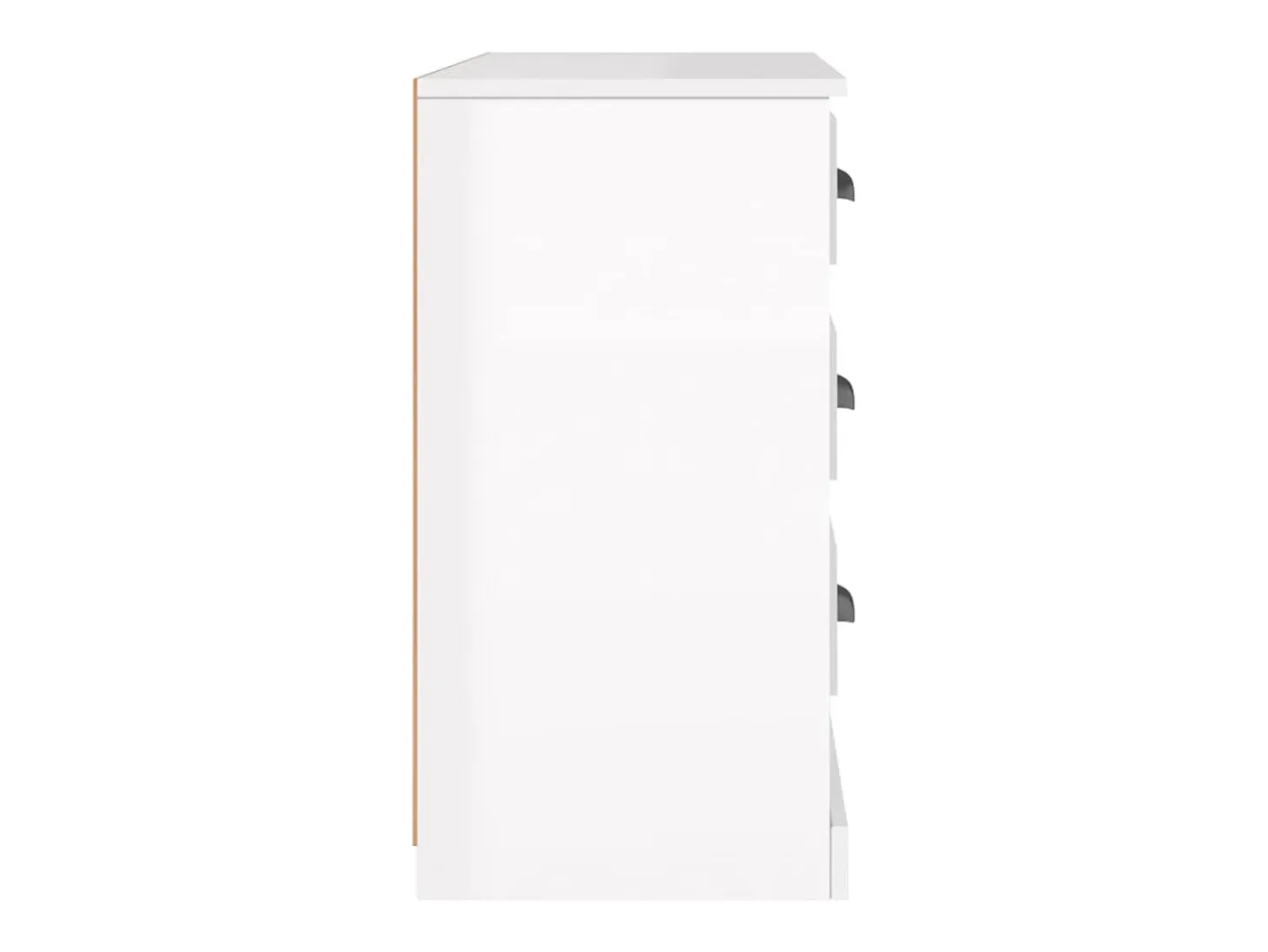 Aparador buffet cómoda mueble mueble de almacenaje organizador cocina salón brillante 104,5 x 35,5 x 67,5 cm madera contrachapada blanco 02_0030565