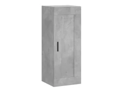 Aparador buffet cómoda mueble mueble de almacenamiento organizador cocina salón salón alto 34,5 x 34 x 180 cm madera contrachapada gris 02_0034340