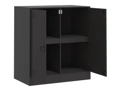 Aparador buffet cómoda mueble almacenaje organizador cocina salón salón 67 x 39 x 73 cm acero negro 02_0036013