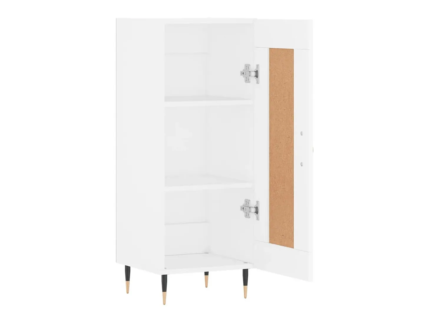 Aparador buffet cómoda mueble mueble de almacenaje organizador cocina salón salón 34,5 x 34 x 90 cm madera contrachapada blanco 02_0030244