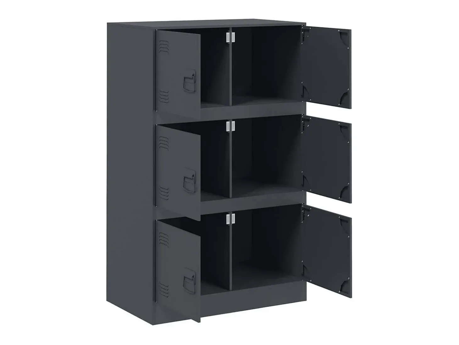 Aparador buffet cómoda mueble mueble de almacenaje organizador cocina salón salón 67 x 39 x 107 cm acero antracita 02_0029698