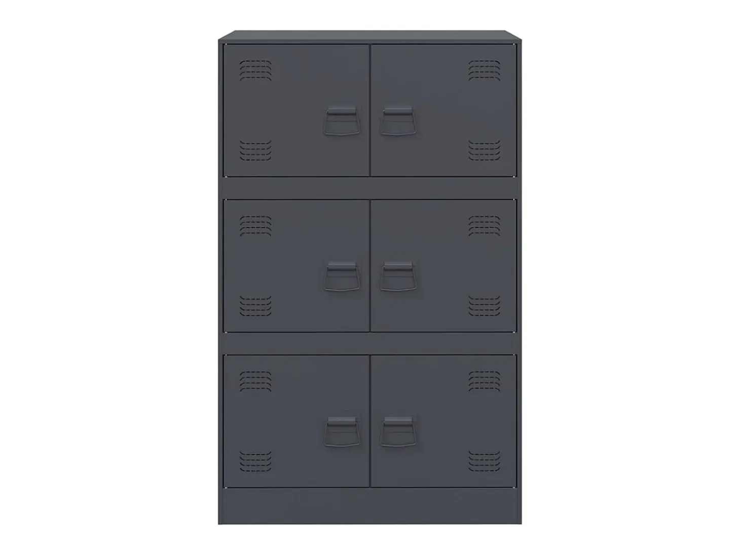 Aparador buffet cómoda mueble mueble de almacenaje organizador cocina salón salón 67 x 39 x 107 cm acero antracita 02_0029698