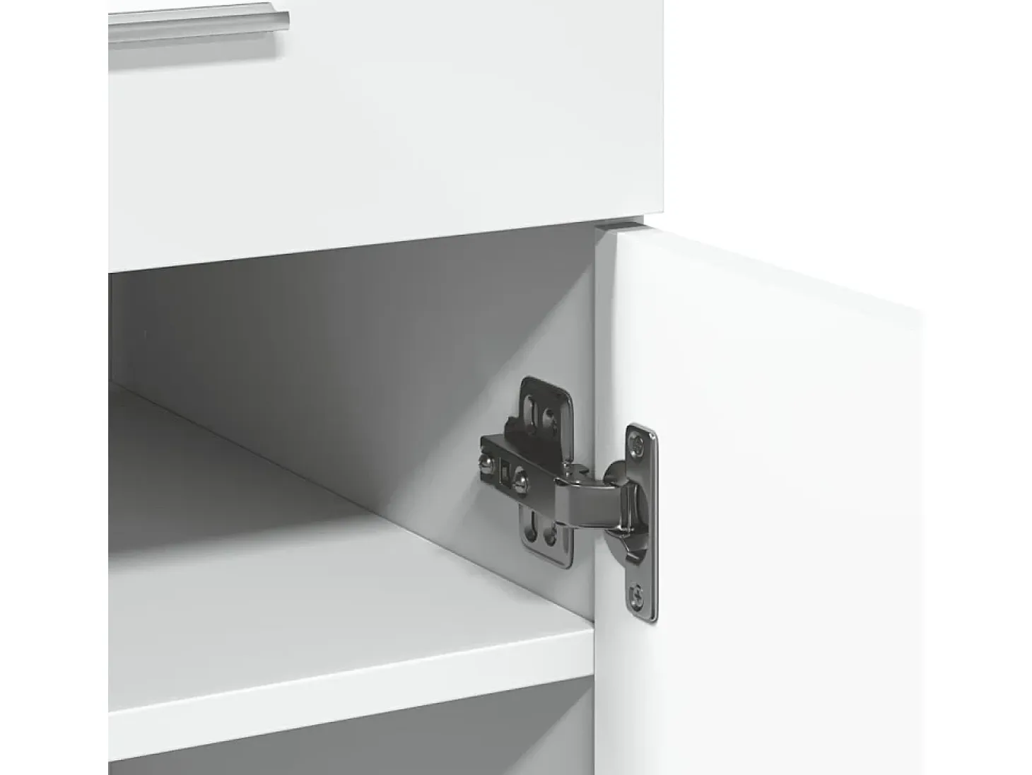 Aparador buffet cómoda mueble mueble de almacenaje organizador cocina salón salón 80 x 42,5 x 93 cm madera contrachapada blanco 02_0030521
