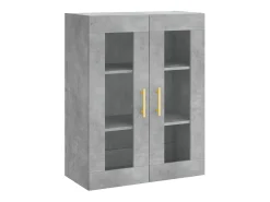 Aparador buffet cómoda mueble mueble de almacenaje organizador cocina salón salón alto 69,5 x 34 x 180 cm madera contrachapada gris 02_0034690