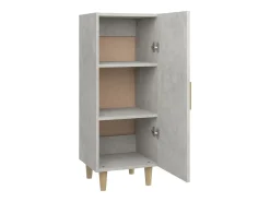 Aparador buffet cómoda mueble mueble de almacenaje organizador cocina salón salón 34,5 x 34 x 90 cm madera contrachapada gris 02_0031898