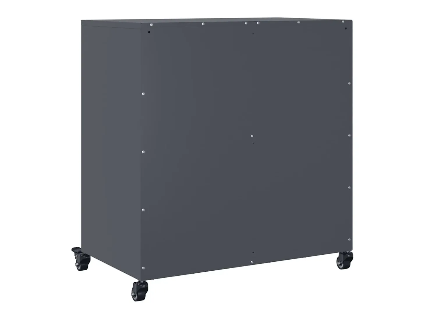 Aparador buffet cómoda mueble mueble de almacenaje organizador cocina salón salón 68,5 x 39 x 72 cm acero antracita 02_0029704