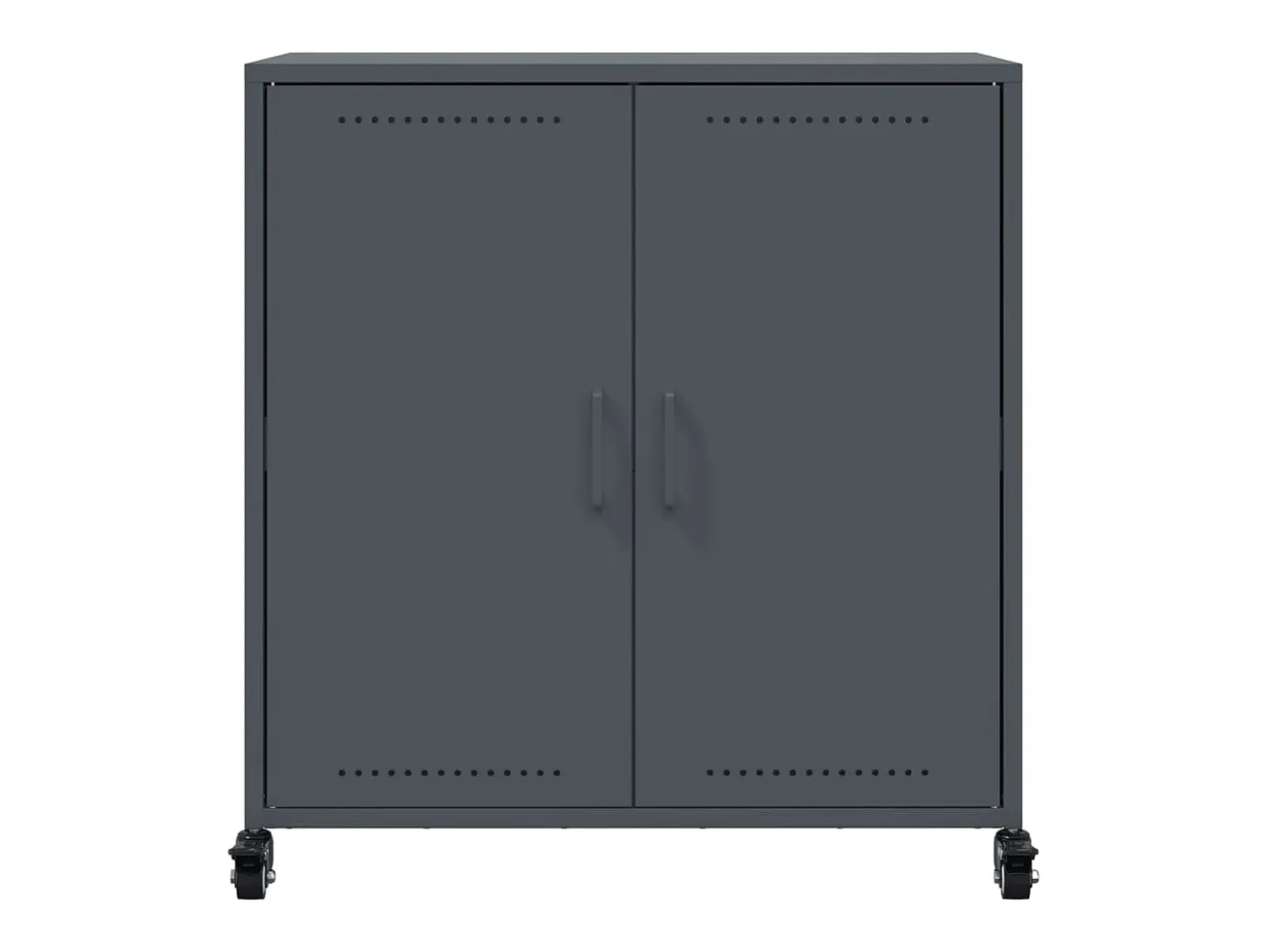 Aparador buffet cómoda mueble mueble de almacenaje organizador cocina salón salón 68,5 x 39 x 72 cm acero antracita 02_0029704