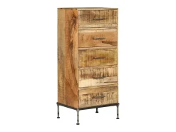 Aparador buffet mueble consola cómoda con almacenamiento 106 cm madera maciza de mango 4402089