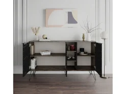 Aparador Clara bendir marrón oscuro 142x35.6x83 cm