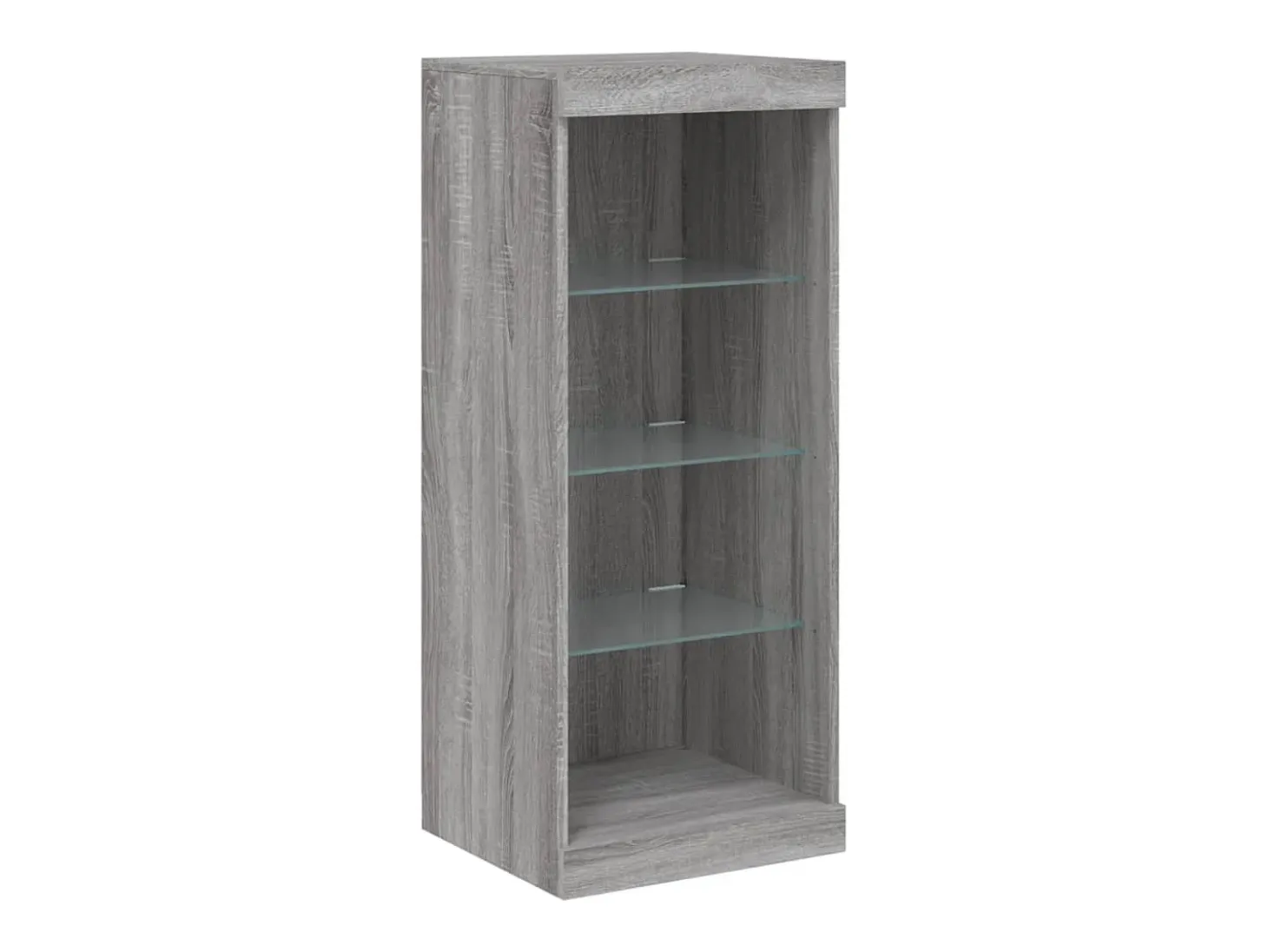 Aparador cómoda armario mueble organizador cocina salón salón con luces LED sonoma 162 x 37 x 100 cm gris 02_0030055